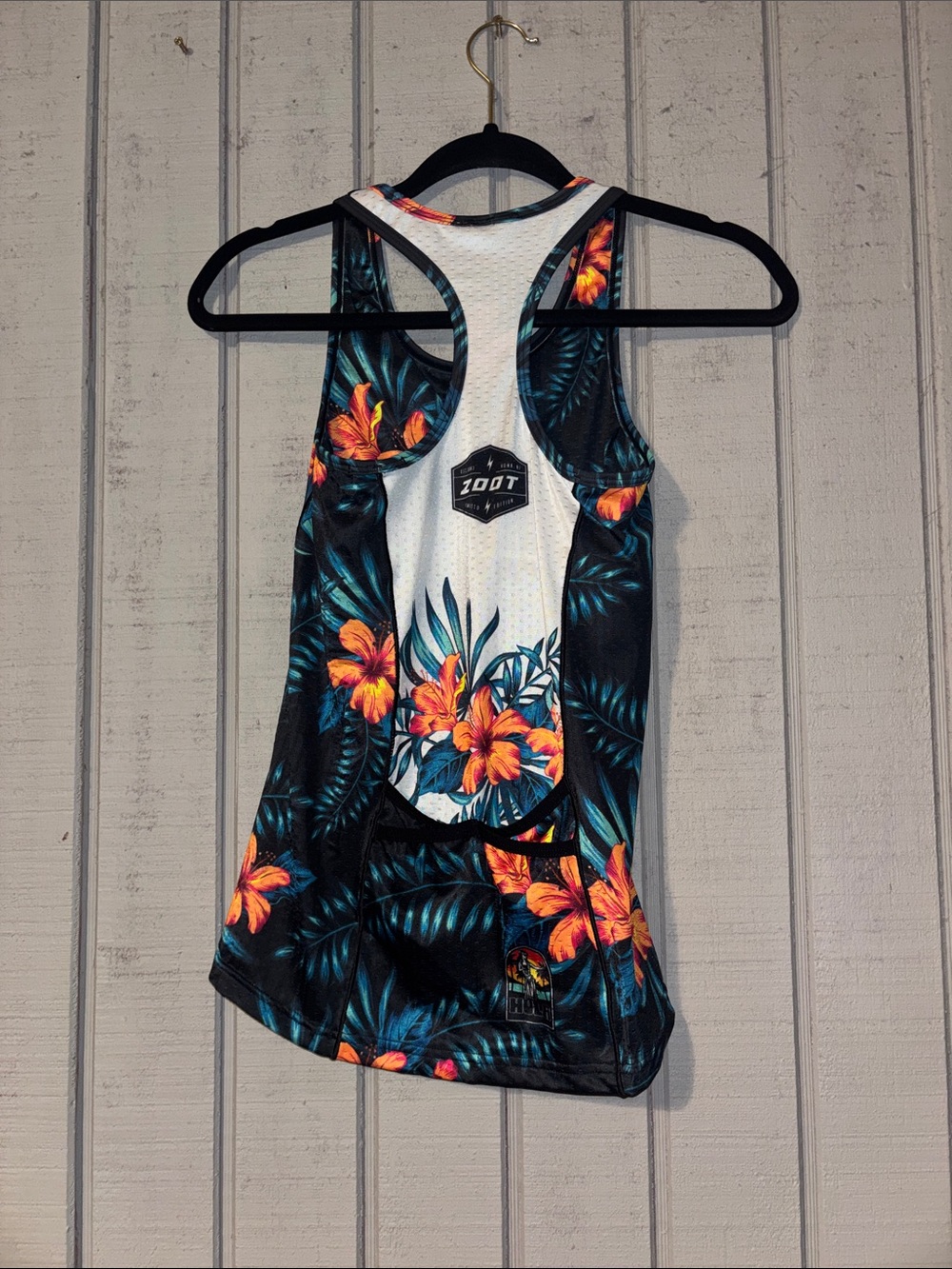Zoot Women’s Black Swim One-Piece with Orange Floral Print - Picture 4 of 5